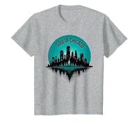 Soul of Chicago House Music - Camiseta gráfica para Hombre Camiseta, Niños, Gris Jaspeado, 2 años