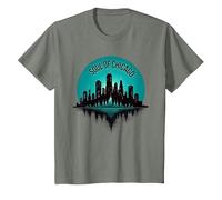 Soul of Chicago House Music - Camiseta gráfica para Hombre Camiseta, Niños, Verde Militar Jaspeado, 6 años