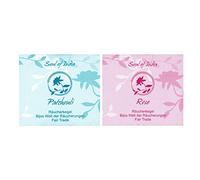 Soul of India Conos de Incienso Indio, Juego de 2: pachulí y Rosa, Cada Paquete con 10 Conos