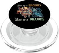 Soul of Phoenix Corazón Dragón Fantasía Mítico Hombres Mujeres Niños PopSockets PopGrip para MagSafe