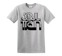 Soul - Train - Camiseta para hombre Motown North Soul Gladys Knight Marvin Gaye Tv Series, Camiseta deportiva gris con estampado negro, M