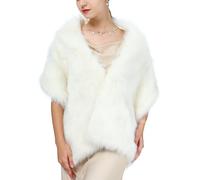 soul young Bufanda de piel sintética para mujer, para bodas y fiestas, Una pieza, blanco, Talla única
