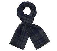 soul young Bufanda Hombre Suave Moda Cuadros Escocesa Bufanda Fashion Con Caja Regalo(Azul Gris Plaid)
