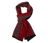 soul young Bufanda Hombre Suave Moda Cuadros Escocesa Bufanda Fashion Con Caja Regalo(Burgendy)