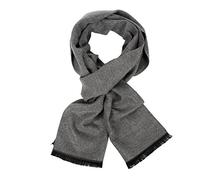 soul young Bufanda Hombre Suave Moda Cuadros Escocesa Bufanda Fashion Con Caja Regalo(Grigio Chiaro)
