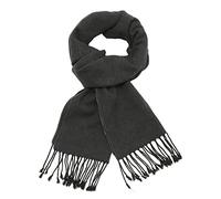 soul young Bufanda larga de algodón para hombre, bufanda cálida con flecos a cuadros con lujosa caja de regalo, Borla gris, L