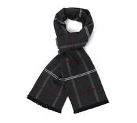 soul young Bufanda larga de algodón para hombre, bufanda cálida con flecos a cuadros con lujosa caja de regalo, Cuadros grises y blancos, Taille unique