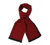 soul young Bufanda larga de algodón para hombres - Bufandas cálidas con flecos a cuadros con lujoso estuche de regalo, rojo & negro, Taille unique