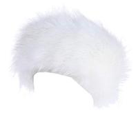 Soul Young Diadema de la piel falsa Mujer Para Invierno ligeramente elástica(Blanco)