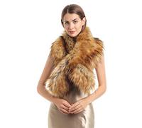 soul young para bufandas De piel de zorro falso de Mujeres de invierno(120cm,Natural)