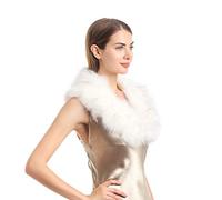 soul young para bufandas De piel de zorro falso de Mujeres de invierno(80cm,Blanco)