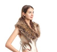 soul young para bufandas De piel de zorro falso de Mujeres de invierno(80cm,Mapache)