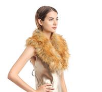 soul young para bufandas De piel de zorro falso de Mujeres de invierno(80cm,Natural)