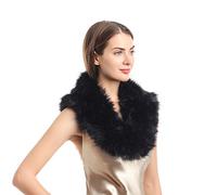 soul young para bufandas De piel de zorro falso de Mujeres de invierno(80cm,Negro)