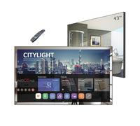 Soulaca Smart TV 4K UHD de 32 Pulgadas para baño,Panel de Espejo Inteligente, Control Remoto mágico, Resistente al Agua IP65, Ver Netflix, Alexa Incorporado,Bluetooth, Wi-Fi