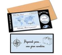 SOULART GRAPHICS | Regalo viaje sorpresa | Tarjeta de embarque personalizable | Tarjeta rasca y gana | Regalo pareja original | Vale viaje personalizado | Regalo romántico San Valentín