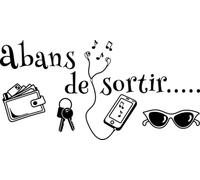 SoulArt, Vinilo de pared decorativo con frase "Abans de sortir" Pegatinas decorativas entrada. Pegatina decorativa con frase divertida. Vinilo de corte (30x42cm)
