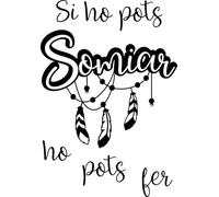SoulArt, Vinilo de pared decorativo con frase "Si ho pots somiar..." Vinilo decorativo pared salón. Pegatina decorativa con frase inspiradora. Vinilo de corte (21x30cm)