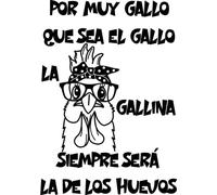 SoulArt® Vinilo decorativo con frase "Por muy gallo que sea el gallo..." Pegatinas decorativas cocina. Decoración casa, vinilo pared autoadhesivo, vinilo de corte (41x59cm)