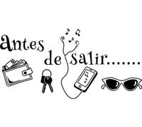 SoulArt® Vinilos de pared decorativo con frase "Antes de salir..." Pegatinas decorativas entrada. Vinilo decorativo pared pasillo, vinilo de corte (30x59cm)