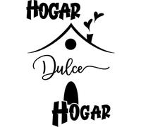SoulArt, Vinilos de pared decorativo con frase "hogar dulce hogar" Pegatinas decorativas entrada. Vinilo decorativo pared salón. Vinilo de corte (30x59cm)