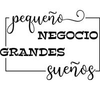 SoulArt® Vinilos de pared decorativo con frase "Pequeño negocio, grandes sueños" Pegatinas decorativas negocio. Vinilo decorativo pared escritorio, vinilo de corte (29x41cm)