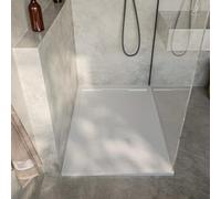 SOULBATH Plato de Ducha Extraplano Antideslizante - Resina Gel Coat - Textura Liso/Piedra - BLANCO ROTO - 170X70 - Rejilla integrada mismo color - Incluye Válvula de desagüe