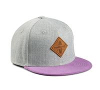 Soulbuddy Gorra infantil con visera para niños - Gorro para niños - Gorro para niña - Gorra infantil - Sombrero de sol para niños - Regalos de nacimiento - 3 tamaños disponibles, gris-morado, Small