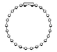 SoulCats - Cadena de bolas de acero inoxidable extra gruesa con cadena de declaración de plata, acero inoxidable