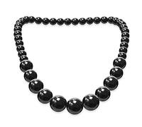 SoulCats Collar de Perlas Cadena de acrílico Rojo Collar de Perlas, Negro