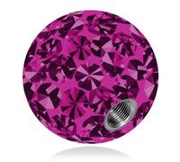 SoulCats Piercing Ball Ball Ball Replacement Ball Crystal Gel epossidico ferido Molte Dimensioni, Colore:Viola, Filettatura:1,6 mm, Dimensione Della Sfera:5 mm