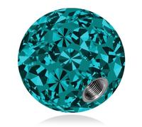 SoulCats Piercing Ball Ball Ball Replacement Ball Crystal Gel epossidico ferido molte dimensioni, Colore:Turchese, filettatura:1,6 mm, Dimensione Della sfera:4 mm