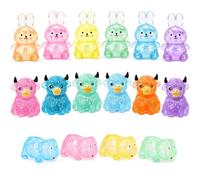 Soulchen 8 bolas de cubitos de hielo de animales, conejo, vaca de montaña | Bolas antiestrés, divertidas bolas calmantes sensoriales para aliviar el estrés para adultos, regalos de fiesta de Navidad