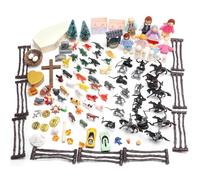 Soulchen Kit de iniciación de bandeja de arena, juego básico de terapia portátil, incluye 123 miniaturas, religión, naturaleza, fantasía y muchos otros temas, adecuados para terapia psicológica y