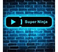 souleather Letrero de neón personalizado para YouTube, Letrero de neón para nombre de YouTuber, Letrero para YouTube, Regalos para jugadores, Decoración para influenciadores de redes sociales