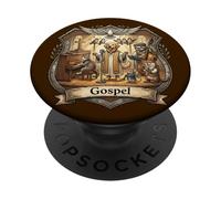 Soulful Gospel Coro Música Golden Retriever predica en la Iglesia PopSockets PopGrip Adhesivo