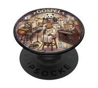 Soulful Gospel Coro Música Shiba-Inu Mientras predica en la Iglesia PopSockets PopGrip Adhesivo