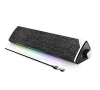SOULION R60 Altavoz PC 12W Barra de Sonido USB Bluetooth 5.3 para Ordenador Portátil, Juegos, Monitor | LED Altavoces Estéreo Alimentación por USB, con Conector de 3,5 mm Aux