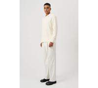 Soulland Robert Plush L/s Polo Shirt Off White Talla: XS/S | Manga Larga Outlet | Unisex | Blanco