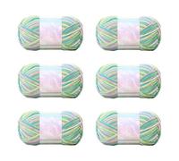 Soulnioi 6 hilos de algodón suave de leche de 4 hebras para tejer a mano para muñeca, bufanda, sombrero, bolsa, ropa, zapatos, suministros de ganchillo (8#)