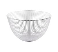 Soulnioi Cesta de frutas de metal Alambre de hierro Frutero Redondo Almacenamiento de frutas para verduras Snack Pan Cesta Decoración del hogar - Blanco