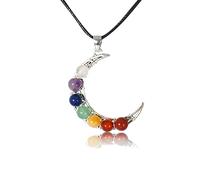 Soulnioi Collar con colgante de cristal curativo de energía natural de diferentes formas para regalo de cumpleaños, Cristal Piedra, Cristal