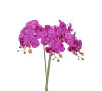 Soulnioi Flores artificiales de orquídea de 75 cm, paquete de 3 - Phalaenopsis de seda realista con 7 cabezas cada una, flor larga de orquídea sintética para decoración del hogar, boda, fiesta, tumba