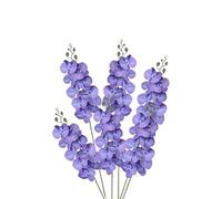 Soulnioi Flores artificiales de orquídea de 75 cm, paquete de 3 - Phalaenopsis de seda realista con 7 cabezas cada una, flor larga de orquídea sintética para decoración del hogar, boda, fiesta, tumba