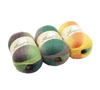 Soulnioi Hilo de lana arcoíris de 100 g para tejer a mano, para suéter, bufanda, sombrero, guantes y manta (204#)