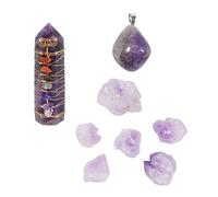 Soulnioi Pirámide de gemas de cristal natural, amatista de ensueño