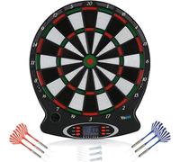 SOULONG Juego de Diana Electrónica para Dardos, con Indicadores LED y Puntuación Digital y 6 Dardos para Dardos Electrónicos, Diana para Dardos