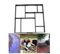 SOULONG Molde para pavimentar de jardín Soulongong, 4 Estilos para Hacer pasarelas, para pavimentar Piedras, para Entrada de jardín (50 x 50 x 4,5 cm)