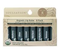 Soulsation Bálsamo labial orgánico, 8 sabores, hidratante para labios secos y agrietados