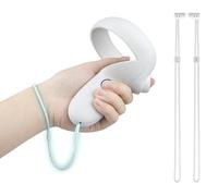 SOULWIT 1 par Mejoradas Correas de Muñeca Repuesto para Meta Quest 2, Duraderas y Ajustables para Controladores VR Correas Manos Accesorios para Oculus Quest2, Fácil Instalación DIY - Blanco
